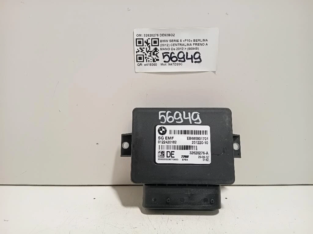 Centralina Freno A MANO 32620276 Bmw Serie 5 F10 Berlina 2012