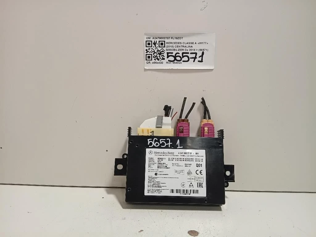 Centralina Immobilizer A2479002707 Mercedes Classe A W177 2018
