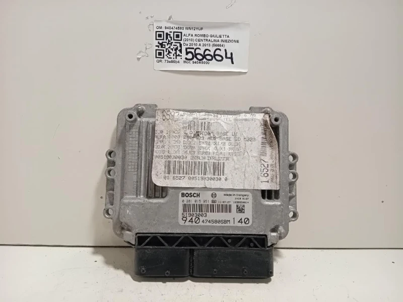Centralina Iniezione 940474580 Alfa Romeo Giulietta 2010