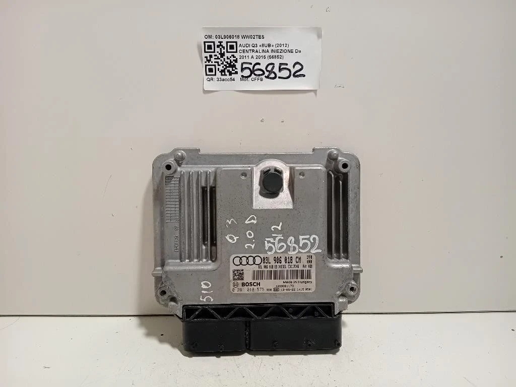 Centralina Iniezione 03L906018 Audi Q3 8UB 2012