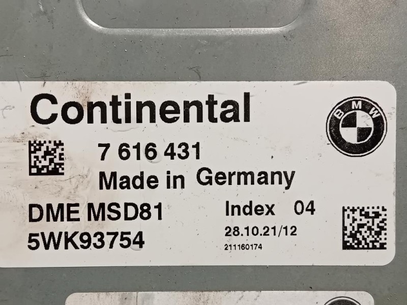Centralina Iniezione 7616431 Bmw Serie 1 F20 Berlina 2012