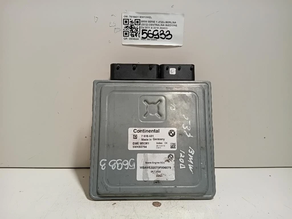 Centralina Iniezione 7616431 Bmw Serie 1 F20 Berlina 2012