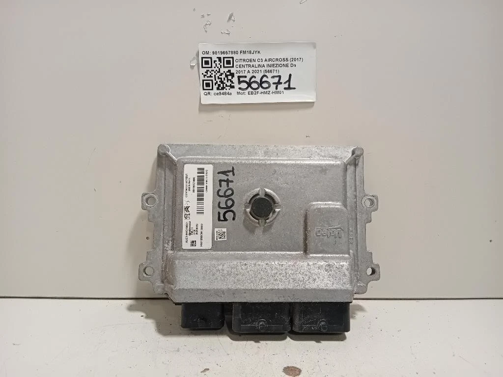Centralina Iniezione 9819657880 Citroen C3 Aircross 2017