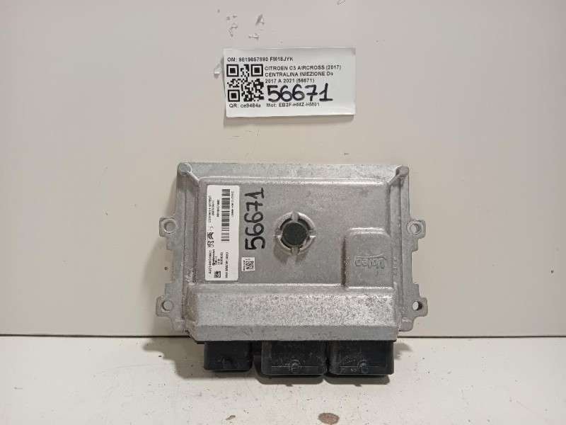 Centralina Iniezione 9819657880 Citroen C3 Aircross 2017
