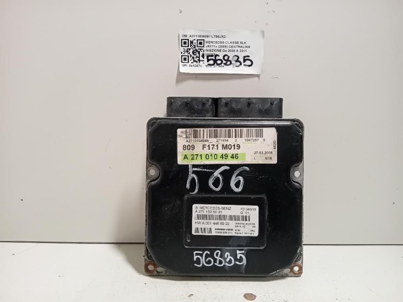 Centralina Iniezione A2711536091 Mercedes Classe SLK R171 2008