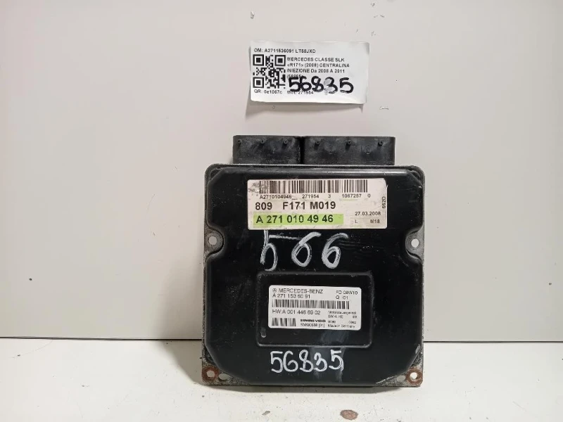 Centralina Iniezione A2711536091 Mercedes Classe SLK R171 2008