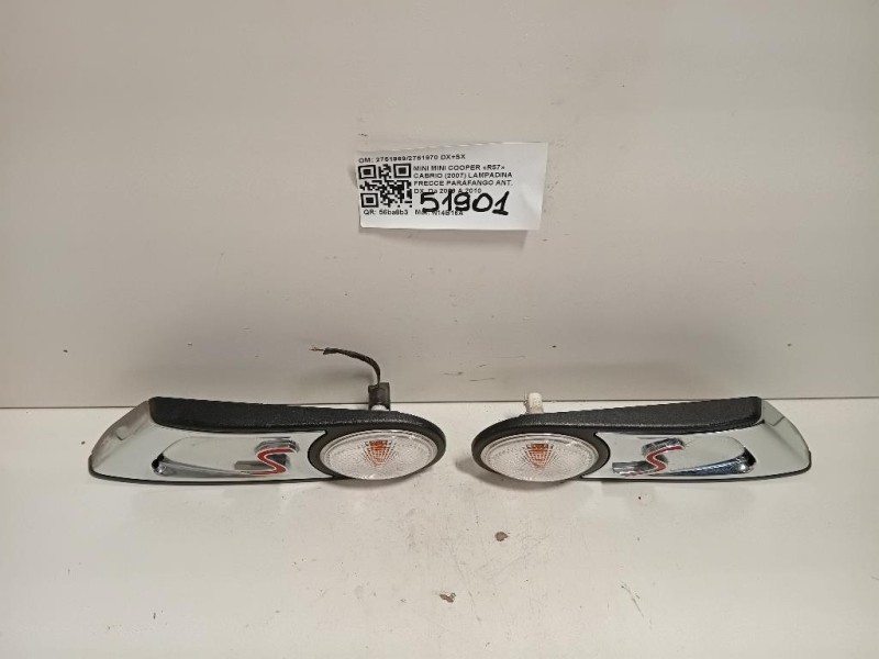 Fanale Freccia Parafango ANT DX 27519692751970 DX+SX Mini MINI Cooper R57 Cabrio 2007