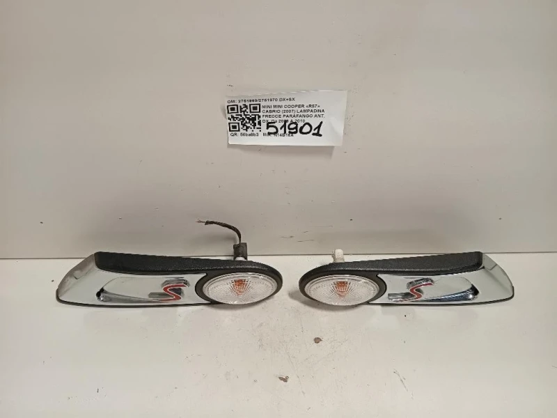 Fanale Freccia Parafango ANT DX 27519692751970 DX+SX Mini MINI Cooper R57 Cabrio 2007