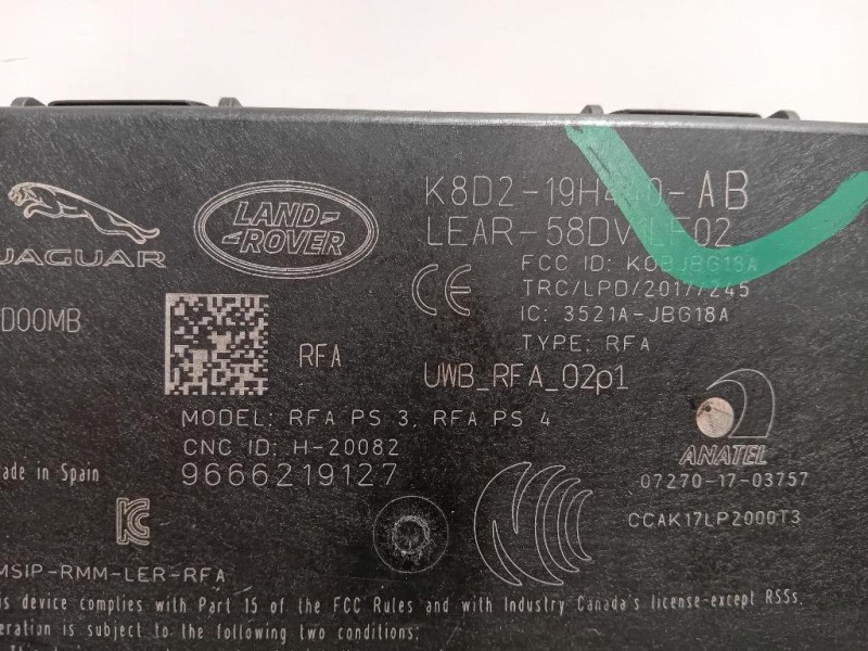Centralina Keyless GO K8D2-19H440-AB Jaguar F-pace 2020