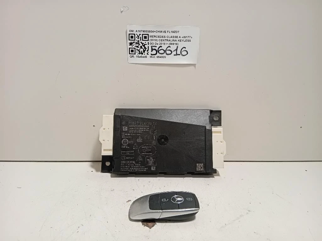 Centralina Keyless GO A1679003504+CHIAVE Mercedes Classe A W177 2018