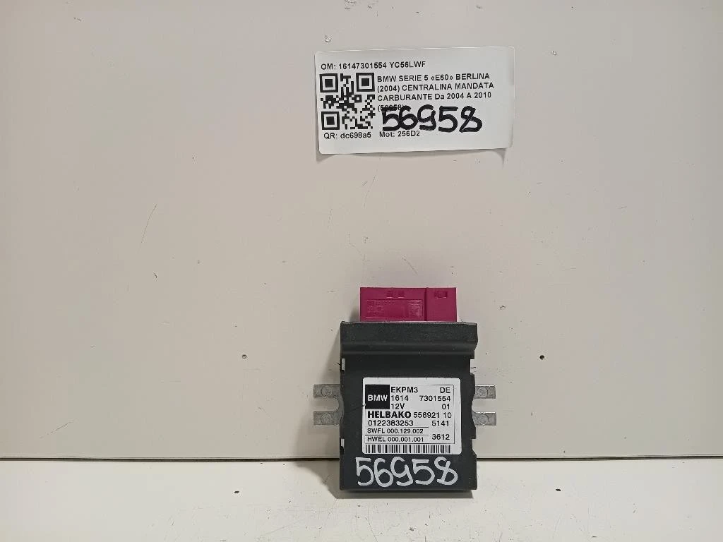Centralina Mandata Carburante 16147301554 Bmw Serie 5 E60 Berlina 2004