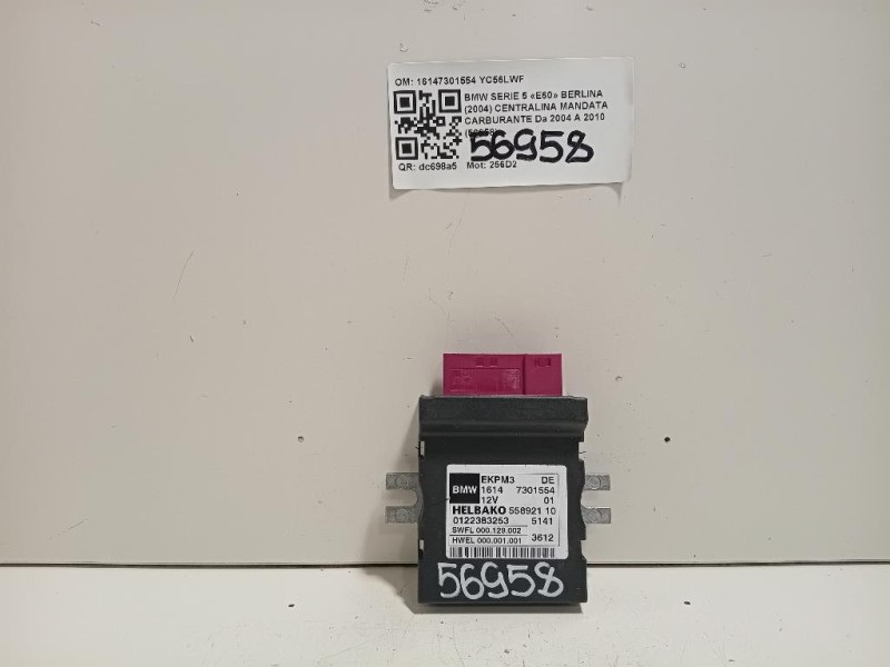 Centralina Mandata Carburante 16147301554 Bmw Serie 5 E60 Berlina 2004