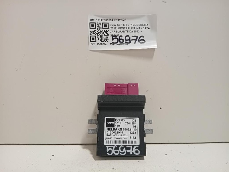 Centralina Mandata Carburante 16147301554 Bmw Serie 5 F10 Berlina 2012