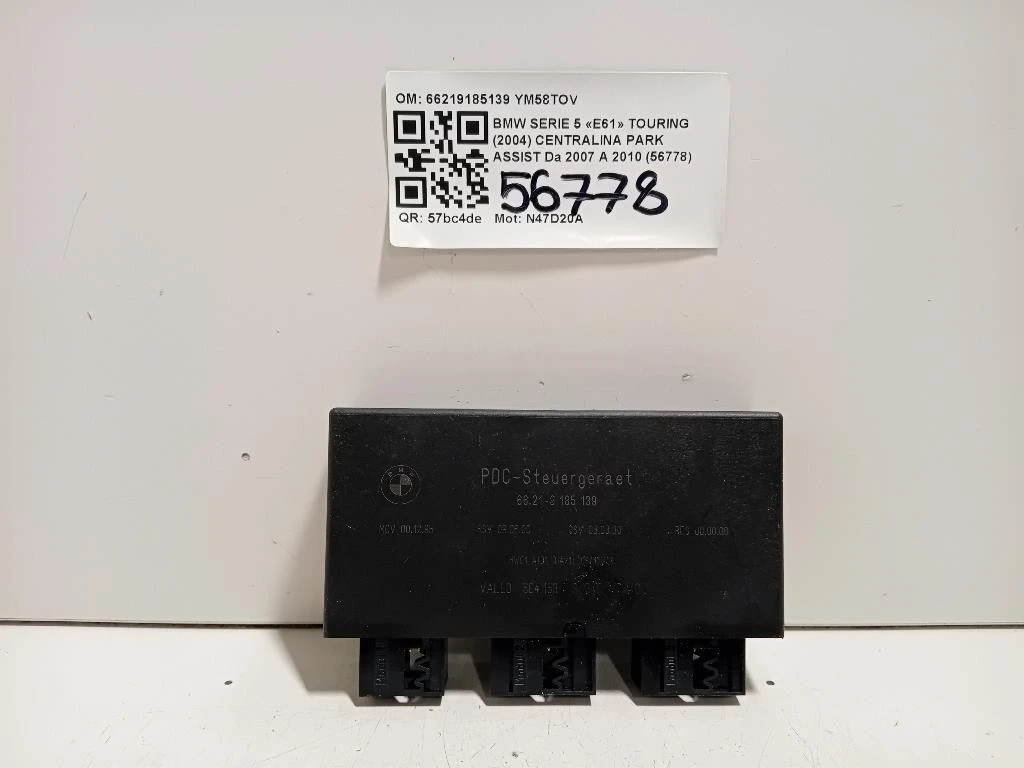 Centralina PARK Assist 66219185139 Bmw Serie 5 E61 Touring 2004