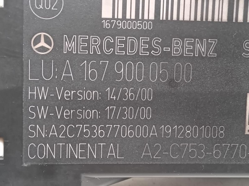 Centralina Riscaldamento Sedile ANT A1679000500 Mercedes Classe A W177 2018