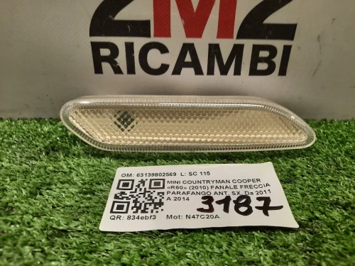 Fanale Freccia Parafango ANT SX 63139802569 Mini Countryman Cooper R60 2010