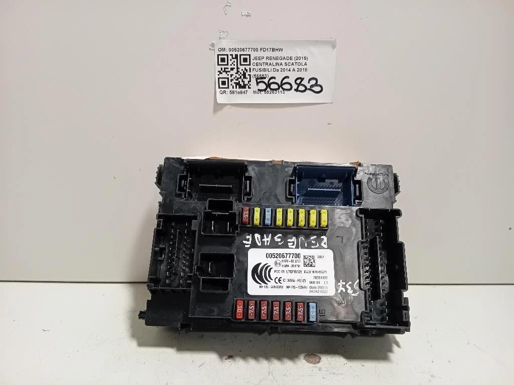 Centralina Scatola Fusibili 00520677700 Jeep Renegade 2015