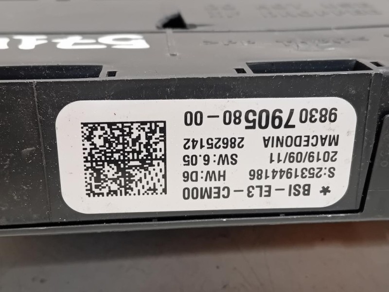 Centralina Scatola Fusibili 9830790580 Opel Vivaro C 2019