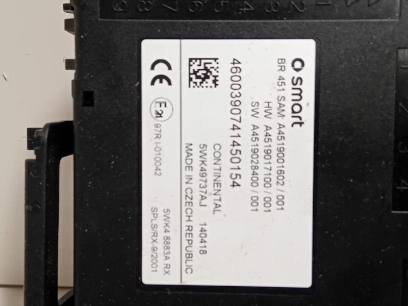 Centralina Scatola Fusibili A4519001602 Smart Fortwo Cabrio 451 2010