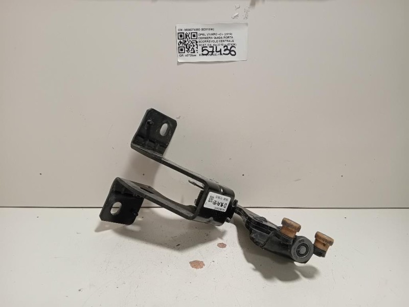 Cerniera Guida Porta Scorrevole Centrale POST DX 9808074880 Opel Vivaro C 2019