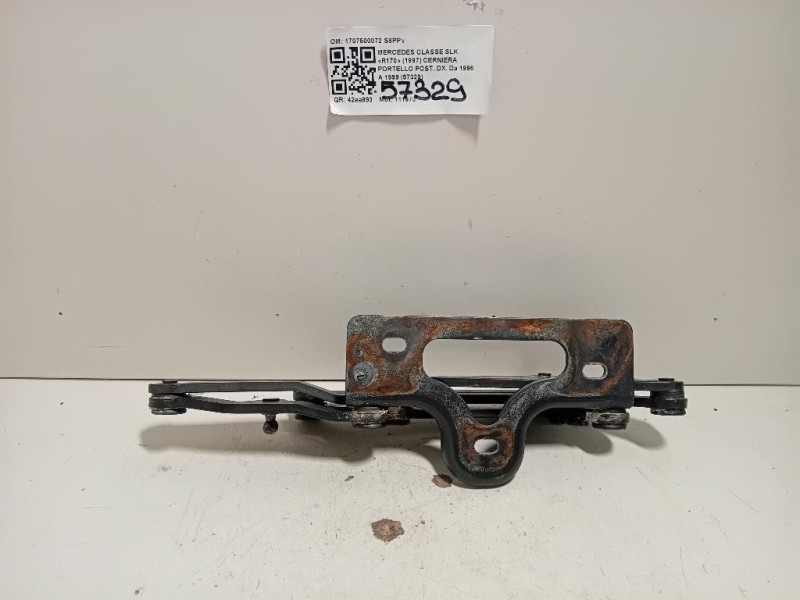 Cerniera Portello POST DX 1707500072 Mercedes Classe SLK R170 1997