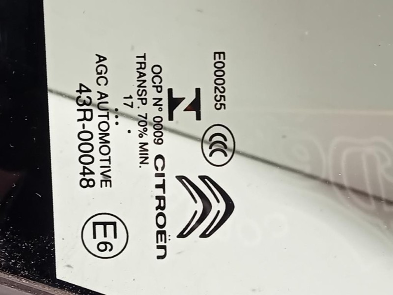 Cristallo Fisso Porta ANT SX 43R-00048 Citroen C3 III 2016