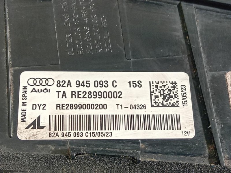 Fanale INF POST SX 82A945093C RE28990002 RI28990002 LED Audi A1 GBA Sportback 2018