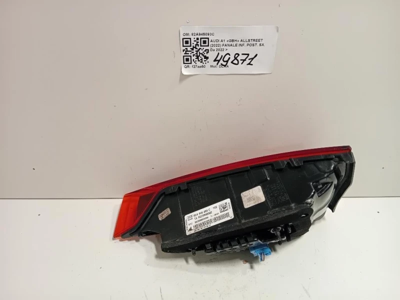 Fanale INF POST SX 82A945093C RE28990002 RI28990002 LED Audi A1 GBA Sportback 2018