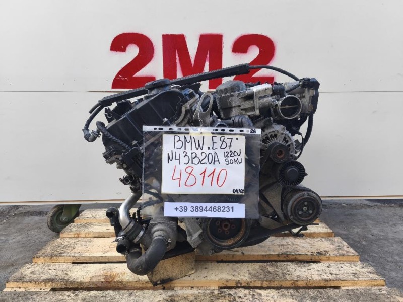 Motore Completo N43B20A 122CV 90KW Bmw Serie 1 E87 Berlina 2005