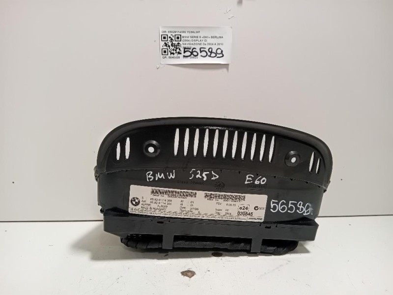 Display DI Navigazione 65829114356 Bmw Serie 5 E60 Berlina 2004