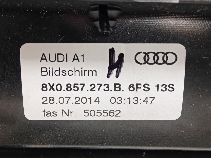 Display Multimediale 8X0857273B Audi A1 8XK 2015