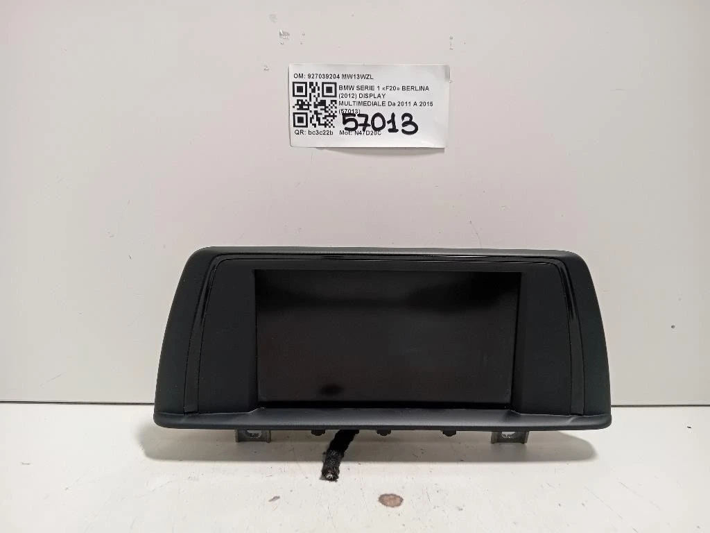 Display Multimediale 927039204 Bmw Serie 1 F20 Berlina 2012
