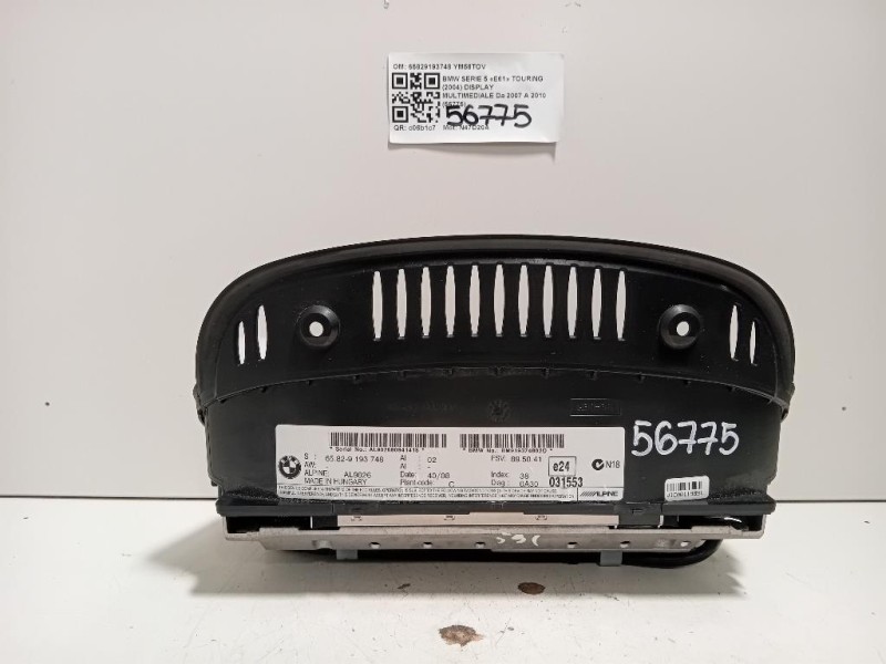 Display Multimediale 65829193748 Bmw Serie 5 E61 Touring 2004
