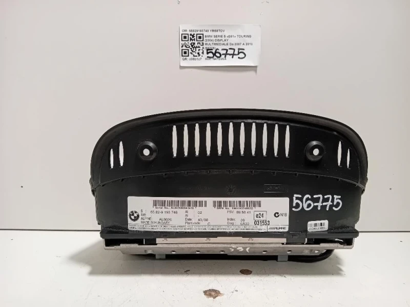 Display Multimediale 65829193748 Bmw Serie 5 E61 Touring 2004