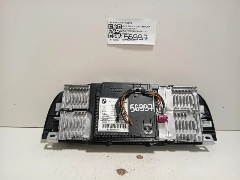 Display Multimediale 926638501 Bmw Serie 5 F10 Berlina 2012