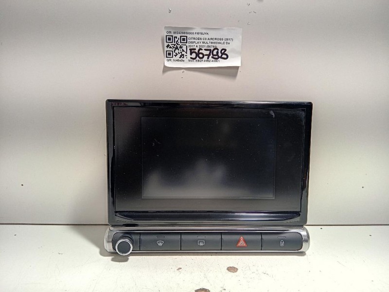 Display Multimediale 982429858000 Citroen C3 Aircross 2017