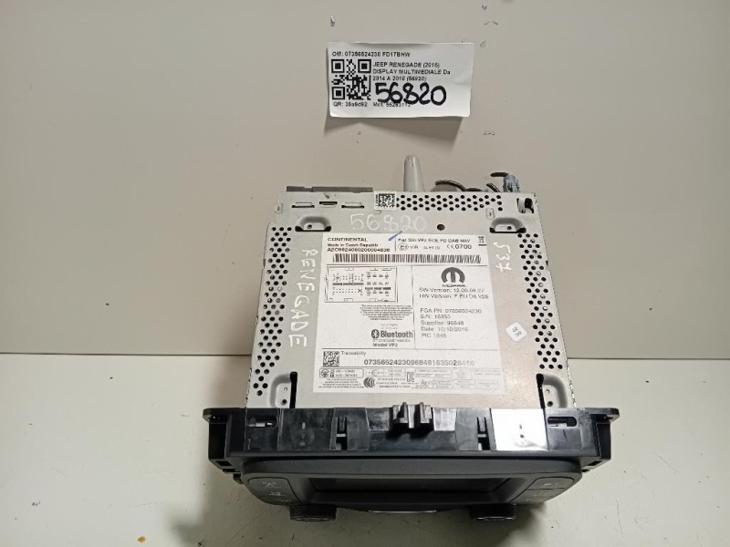 Display Multimediale 07356524230 Jeep Renegade 2015