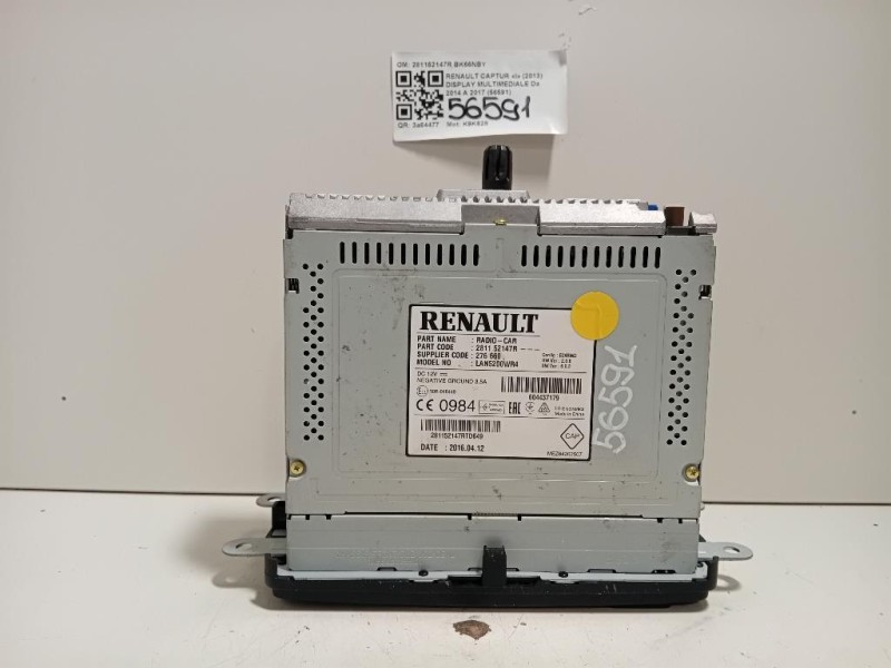 Display Multimediale 281152147R Renault Captur I 2013