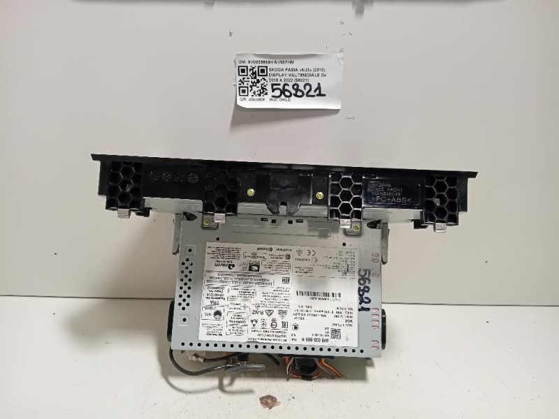 Display Multimediale 6V0035869H Skoda Fabia NJ3 2018
