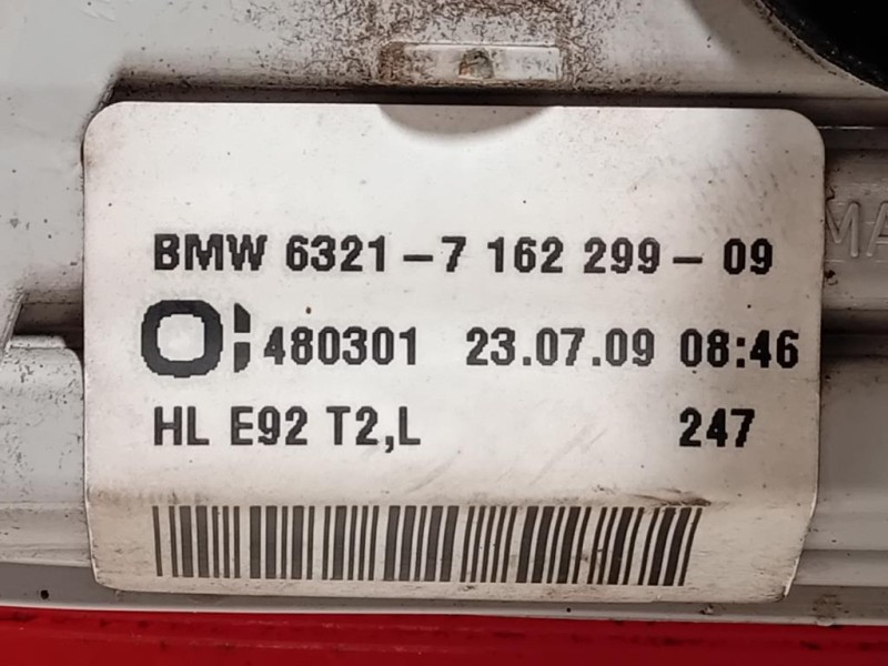 Fanale INF POST SX 63217162299 Bmw Serie 3 E92 Coupe 2007