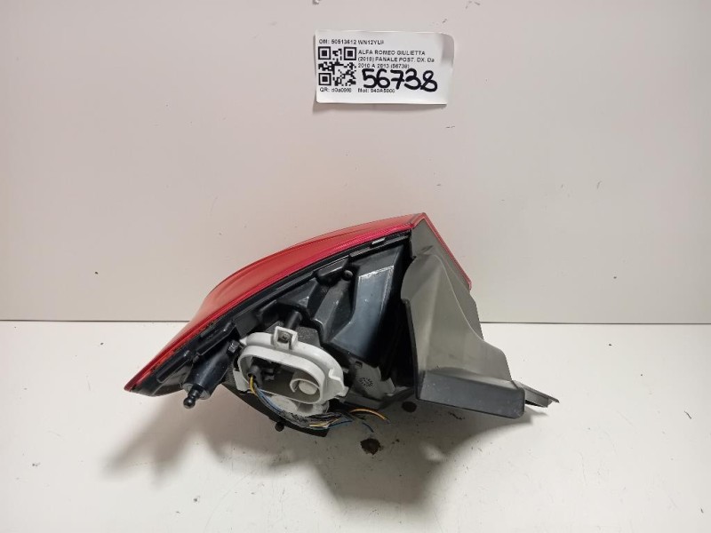 Fanale POST DX 50513612 Alfa Romeo Giulietta 2010