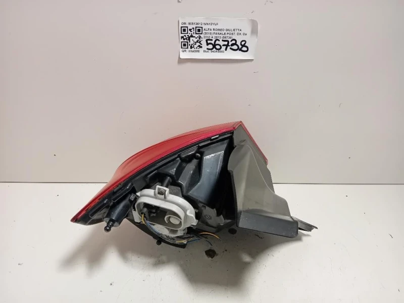 Fanale POST DX 50513612 Alfa Romeo Giulietta 2010
