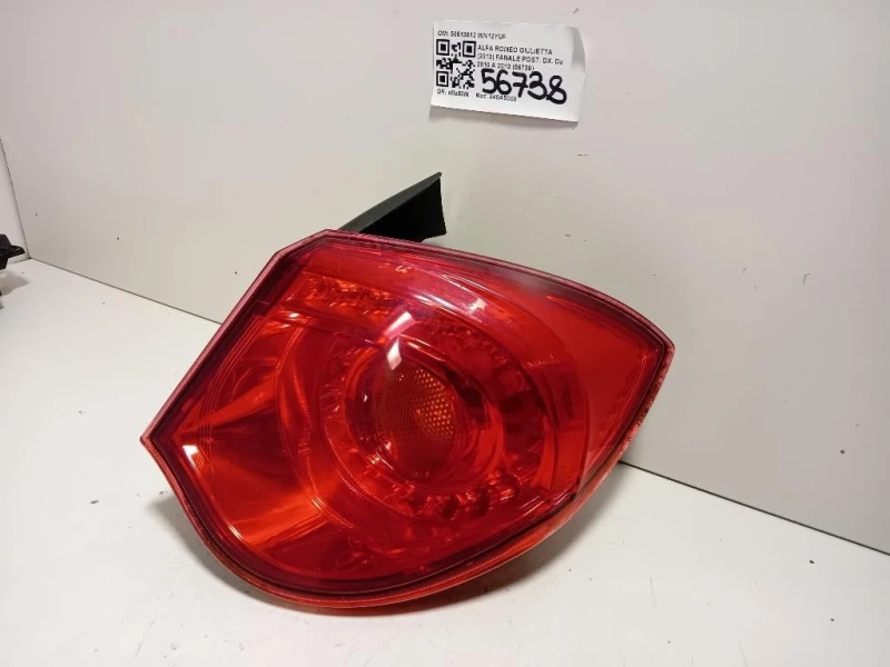 Fanale POST DX 50513612 Alfa Romeo Giulietta 2010