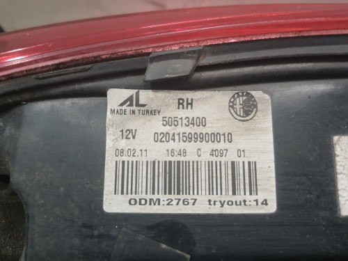 Fanale INT POST DX 50513400 Alfa Romeo Giulietta 2010