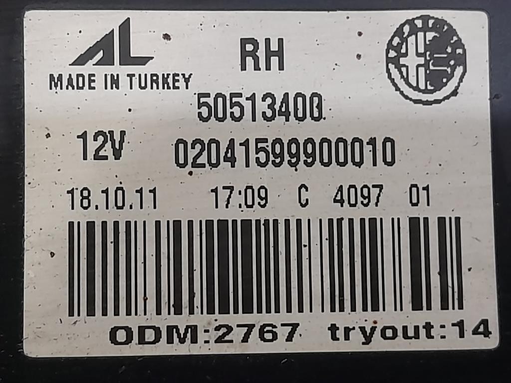Fanale INT POST DX 50513400 Alfa Romeo Giulietta 2010