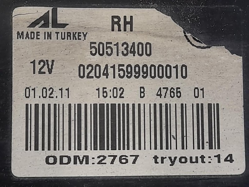 Fanale INT POST DX FANALE ORIGINALE 50513400 Alfa Romeo Giulietta 2010