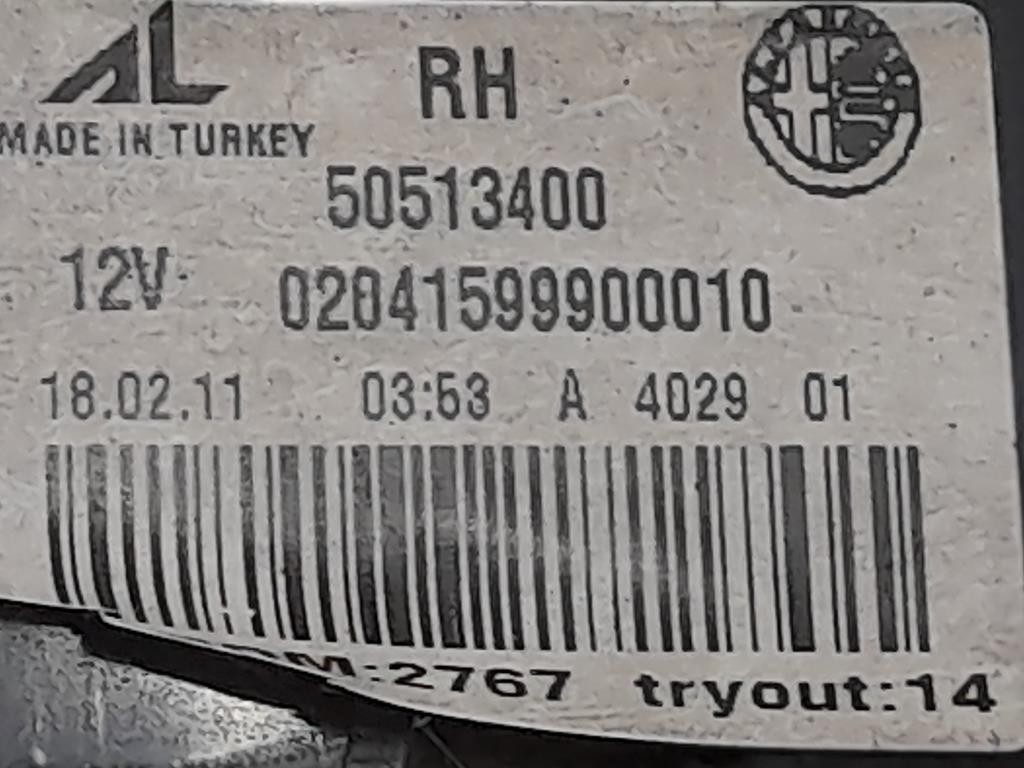 Fanale INT POST DX 50513400 Alfa Romeo Giulietta 2010