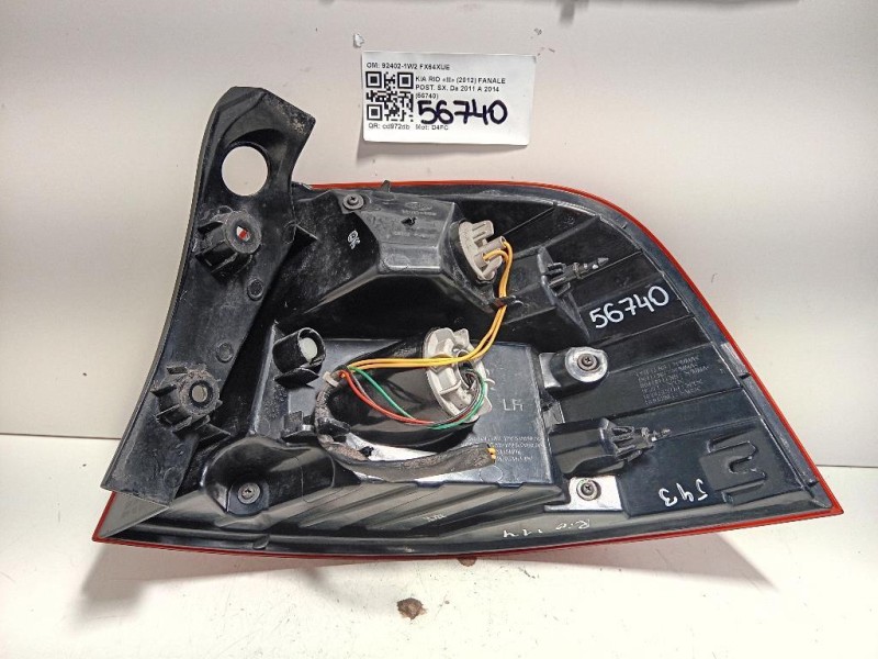 Fanale POST SX 92401-1W2 Kia RIO III 2012