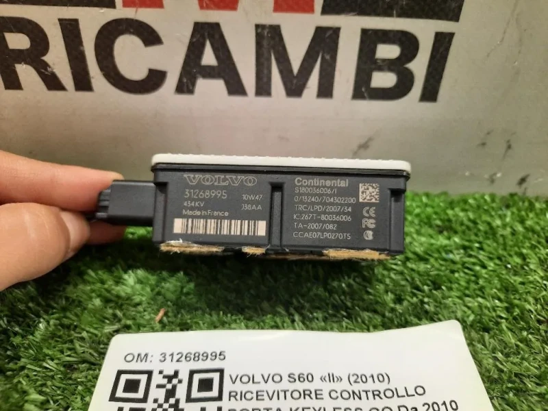 Ricevitore Controllo Porta Keyless GO 31268995 KEYLESS GO Volvo S60 II 2010