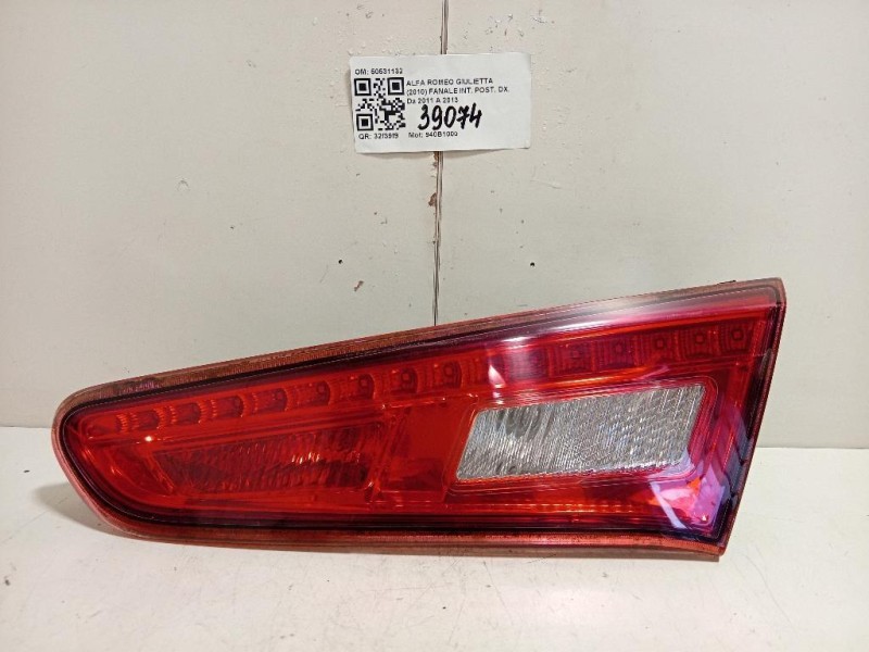 Fanale INT POST DX 50531132 Alfa Romeo Giulietta 2010